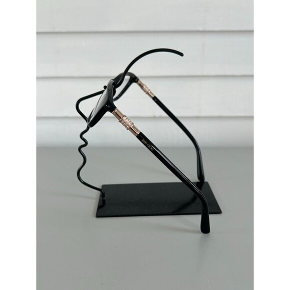 NWB Jimmy Choo Women\'s Black Gold Crystals Acetate Designer Cat Eye Glasses‎ main image 8